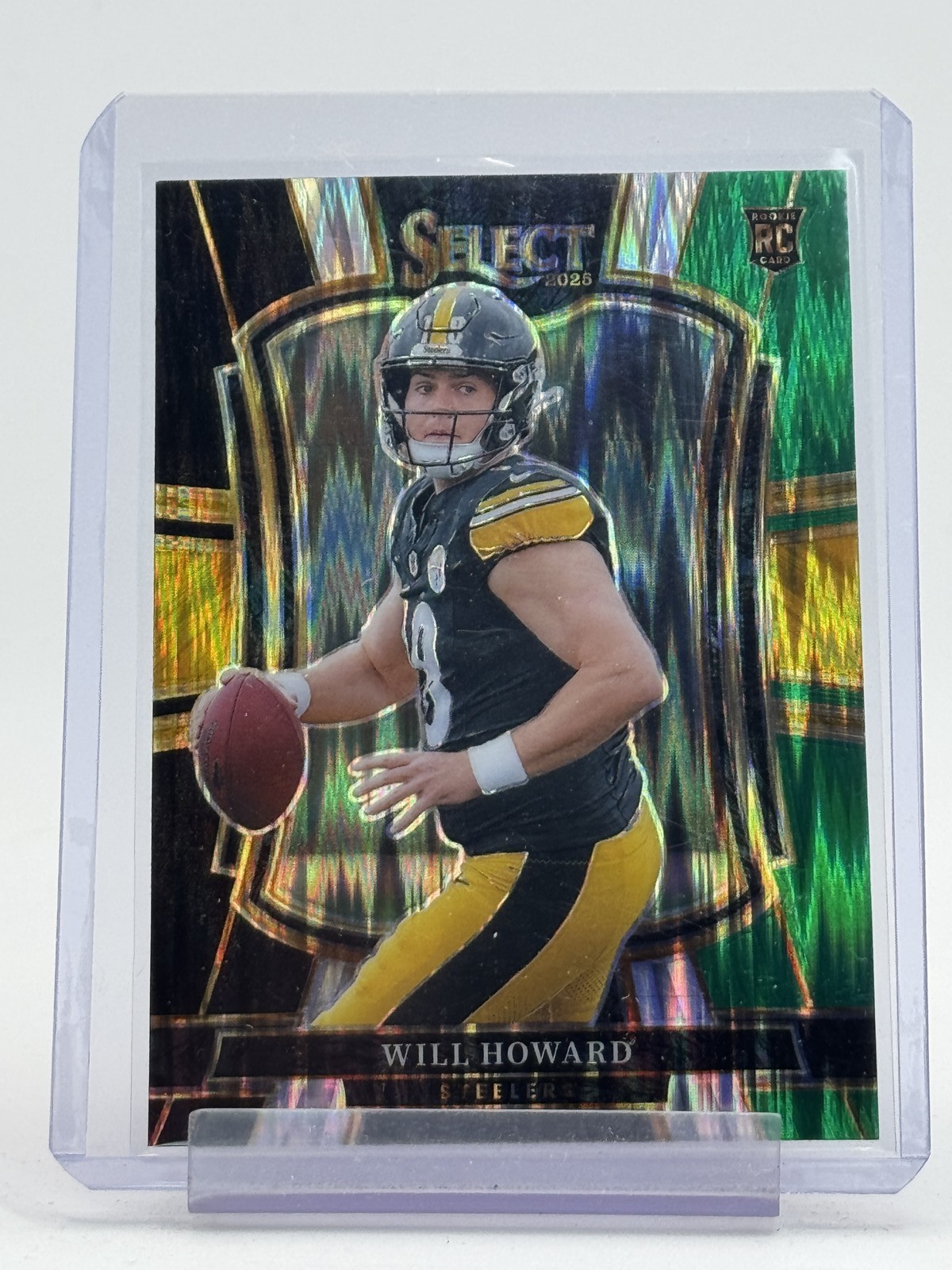 WILL HOWARD 2025 SELECT PREMIER ROOKIE RC BLACK GREEN SHOCK PRIZM #152 Q3813