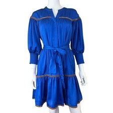 Alden Adair Cobalt Blue Charlotte Mini Dress Size XS
