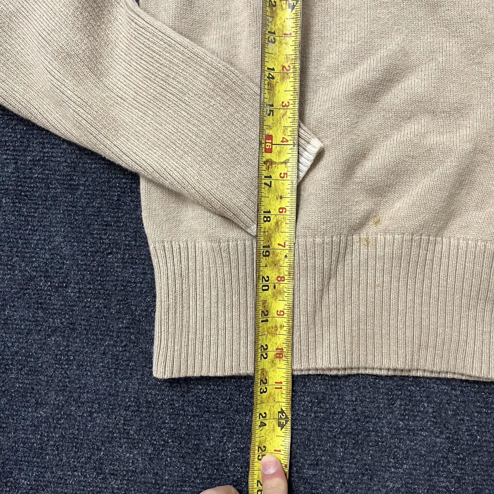 Pendleton Sweater Women's Medium Beige Quarter Zi… - image 3