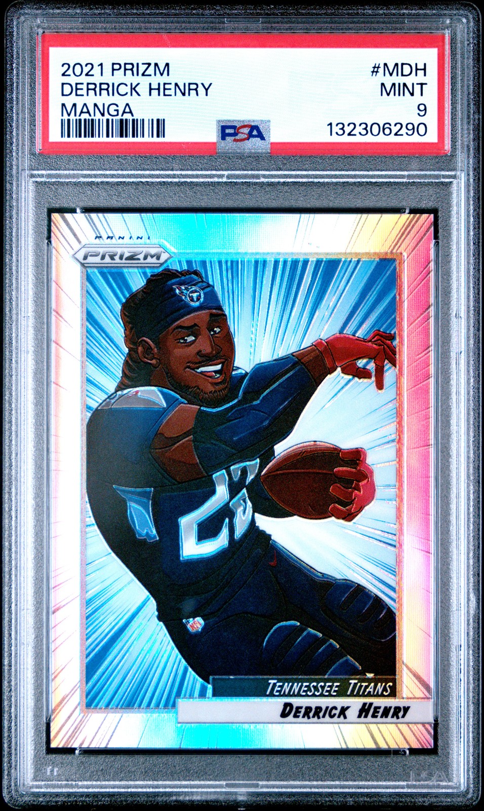 2021 PANINI PRIZM MANGA #MDH DERRICK HENRY PSA 9