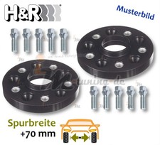 H&R Spurplatten schwarz 70mm/Achse für Mercedes-Benz G-Klasse Cabrio W463 89 >>
