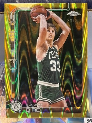 2026 Topps Chrome Update LARRY BIRD Gold Raywave Refractor /50 SSP MINT CELTICS