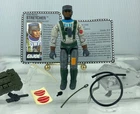 GI Joe Stretcher v1 / 1990 / 100% complete / file card / stickers unused /