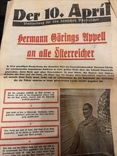 Old Election Propaganda Election Newspaper for Austria, April 10