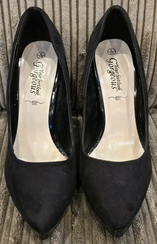 New Look Black Platform Stiletto Heels - Size 6 image 2