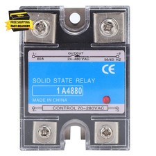 Single Phase Solid State Relay 70-280VAC Input 24-480VAC Load AC AC SSR Electric