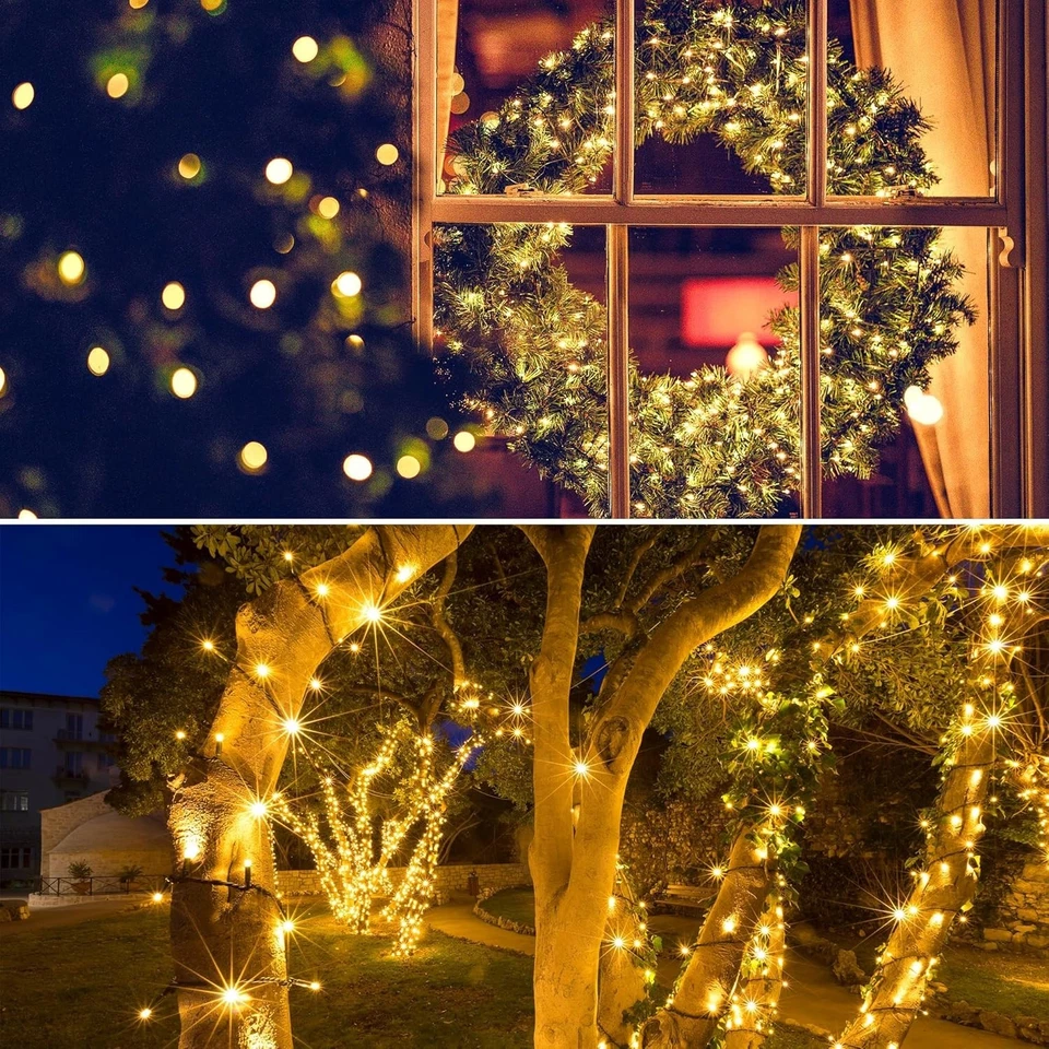 100-200 LED Fairy String Lights Christmas Tree Wedding Xmas Party Outdoor Decor - Image 3 of 4