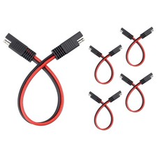 5PCS SAE Connectors Quick Disconnect Wire Harness,2 Pin SAE Plug with 12 Gauge
