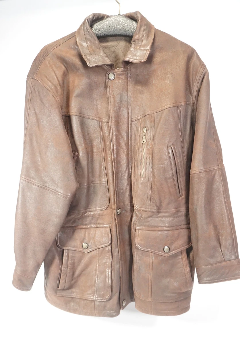 Veste pour Homme en Cur vértable Effet Vell Vntage Coupe cntrée