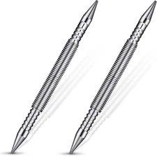2 Pcs Spring Nail Set Tool 1/16 1/31 Inch Hammerless Trim Spring Loaded Nail 