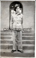 WW2 Lancashire Fusiliers officer India tropical Uniform Slouch Hat Photo 5x3 In