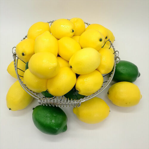 Realistische Knstliche Zitronen Aus Kunststoff  Lebensechte Fake Obst  Dekoration, 4 Stck Knstliche Limonen