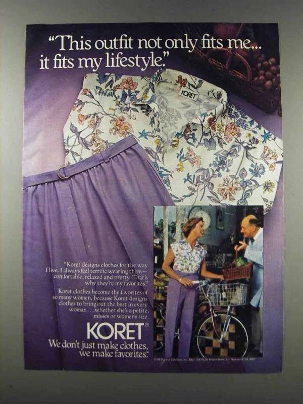 1981 Koret Fashion Ad It Fits My Lifestyle eBay