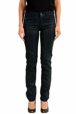 Just Cavalli Women's Dark Blue Coated Skinny Jeans US 26 IT 40