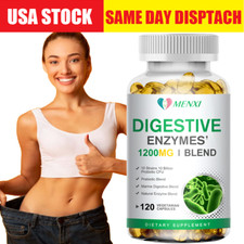Daily Digestive Enzymes with Prebiotics Probiotics Gas  Bloating Relief 120 Cap