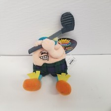 Vintage Silly Slammer Sports Talking Golfer Bean Bag Plush, Dad Gift, NOS