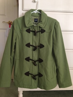 green toggle coat