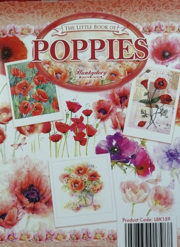 24 x A6 FROM HUNKYDORY LITTLE BOOK POPPIES TOPPER CARDMAKING SCRAPBOOKING DECOR - Picture 7 of 7