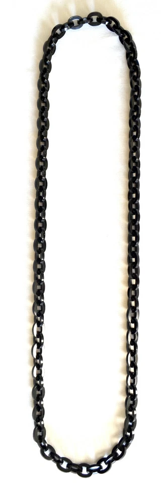 camilieri Horn Büffelhorn Halskette Kette natur schwarz Hornkette NEU - Bild 3 von 4