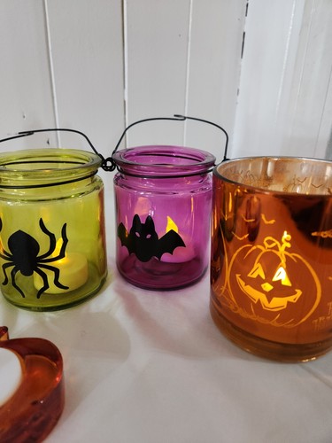 Hollowen Spooktacular Teelicht Kerzenhalter Kürbis Totenkopf BlackWidow Grusel - Bild 8 von 12