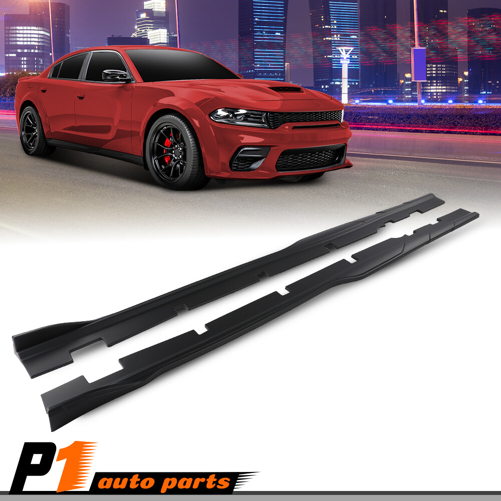 Side Skirts Fit For 2015-2023 Dodge Charger Panel Splitter Black Widebody