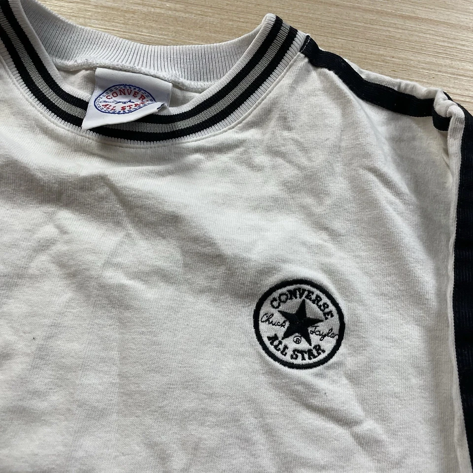 Camiseta Vin Tags Años 90 Converse Chuck Taylor Rayas Hecha en EE. UU. All Star S Foto 2 de 4