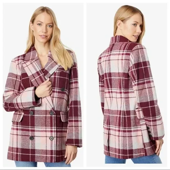 Avec les filles sales plaid wool coat