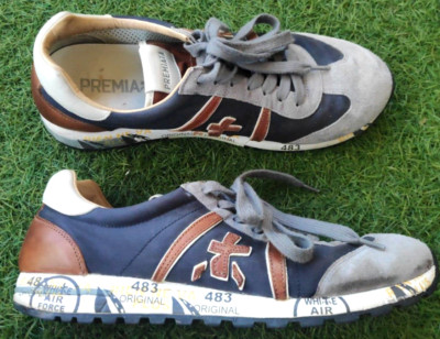 Premiata Lucy 1985 Nylon, Leather & Suede Mens Sneakers Size US 9.5 EU 43