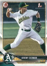 2018 Bowman Draft #BD-179 Jeremy Eierman Oakland Athletics
