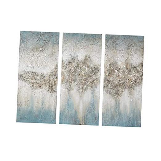 Hand Painted Blue Canvas Wall Art for Living Room Décor-image