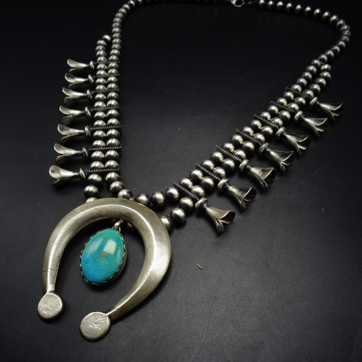 One Of The Finest Vintage Santo Domingo/ Navajo Native American Jewelry jewelry Bisbee Turquoise Necklace One Of The Finest Vintage Santo Domingo/ Navajo Native American Jewelry jewelry Bisbee Turquoise Necklace