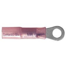 Heat Shrink Crimp Ring Terminal 22-18 Gauge 8 Stud Wire Connector - 100 Pack