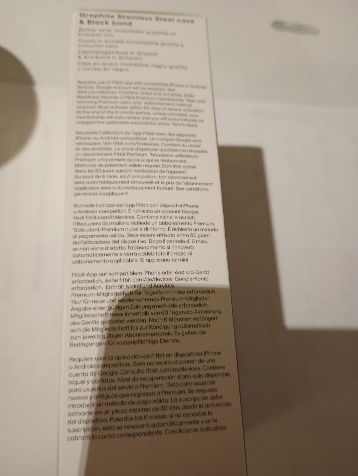 Fitbit Charge 5 Fitness & Health Tracker Graphite Stainless Steel