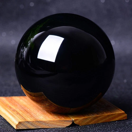 40 mm - Natürliche Schwarze Obsidian Kugel Kristallkugel Heilstein Dekor Quarz ~ Reiki - Bild 1 von 5