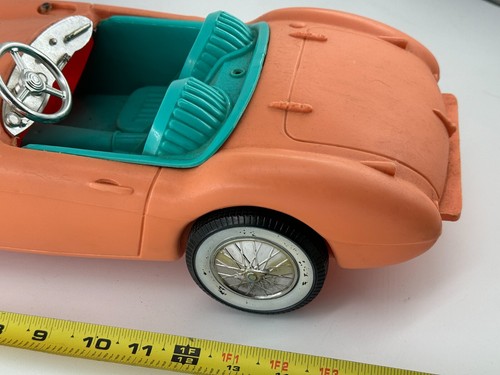 Barbie Convertible 1962 Austin Healy Irwin Mattel 18” Sports Car Vintage 1/6 - Picture 9 of 16