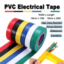 PVC Electrical Insulation Tape Colourful Adhesive Tape Retardant 18mm x 10M/20M