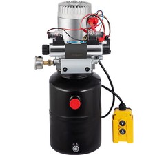 Image of 6L Double Acting Hydraulic Pump Dump Trailer Power Unit Pack DC 12V