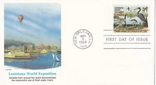 STAMP SCOTT 2086 "Louisiana Bayou & Wildlife" 20 CENT 1984 FDC - E