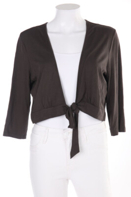 olsen selection Cropped Cardigan to tie D 42 dark brown