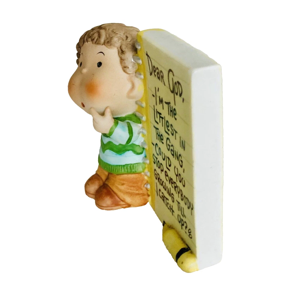 Niño Pequeño 3" Niño Creciendo Años 80 Oración Cristiana Bebé Niños MCM Dios Foto 3 de 4