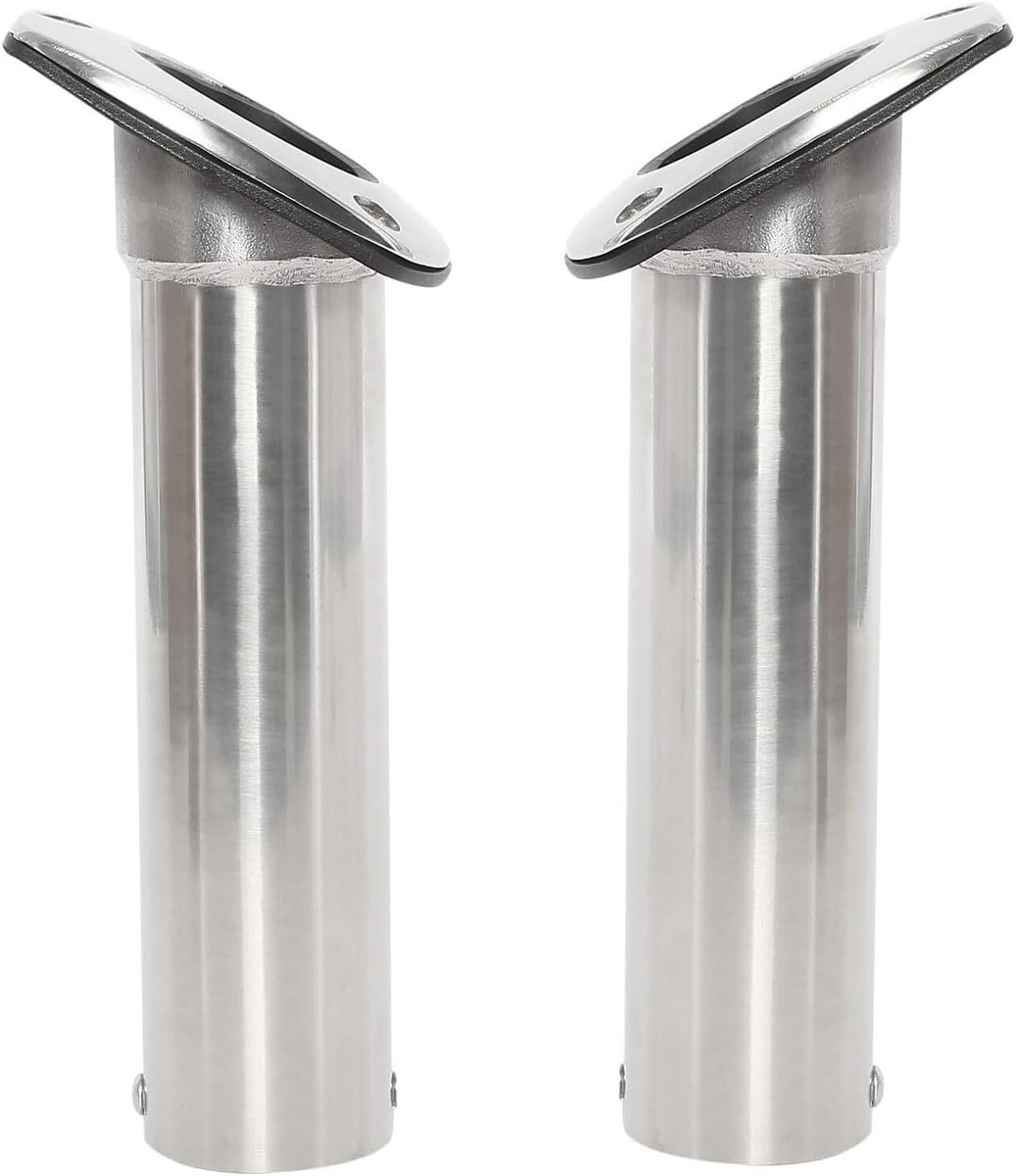 Sell Newest 2x Marine Grade Stainless Steel 90° Angled Boat Fishing Rod Holder & Caps In Rowland - Foto 5