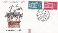 FRANCE 1969 FDC EUROPA YT 1598 ET 1599