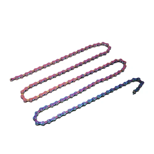 Catena Bici 6 7 8 Velocità Antiruggine Colorata Arcobaleno Placcatura Catena - Foto 23 di 23