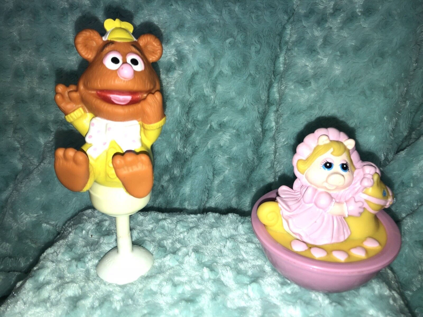 Miss Piggy Vintage Roly Poly Chime Ball 1989 Remco Toy & Playskool FOZZI BEAR 