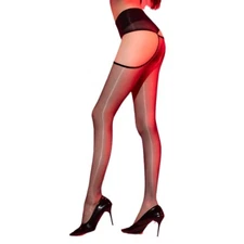 NEW Sheer Tights Oily Shiny Stocking Side Cut-out Seamless Snap Crotch Pantyhose