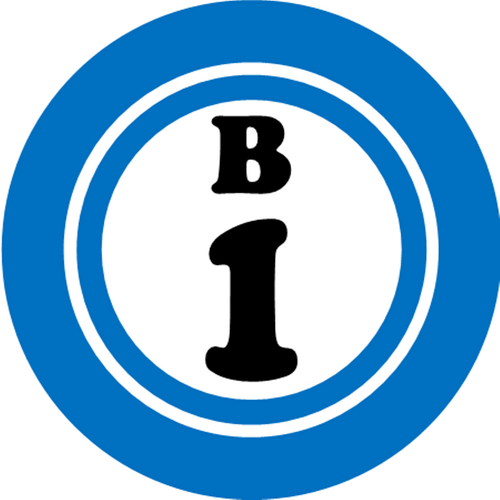 B 1 B1 Bingo Ball 10 Pack Circle Stickers 3" x 3" Hobby Number