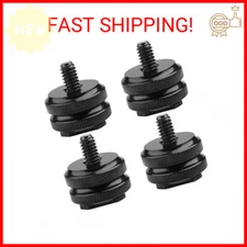 Camera Hot Shoe Mount to 1/4"-20 Tripod Screw Adapter,Flash Shoe Mount for DSLR 