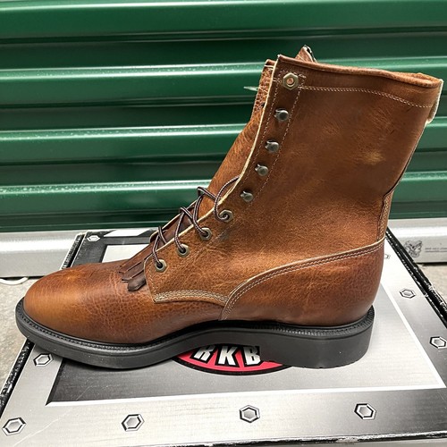 Botas de Trabajo Justin Conductor 8” 0762 Punta Suave Trabajo Hechas en EE. UU. Para Hombres Talla 14 D - Imagen 7 de 12