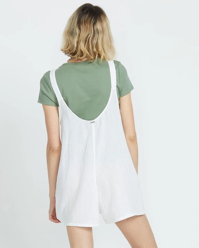VolcomLived in Lounge Tie Strap Romper - White Large NWT - Picture 7 of 7
