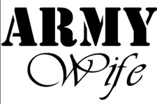 Vinyl Decal for Window - Army Wife (Military)